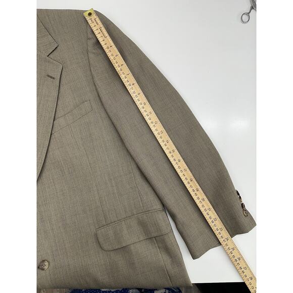 Unbranded Mens Suit Coat Size 46R Brown Single Breasted 2 Button Up - Picture 13 of 15